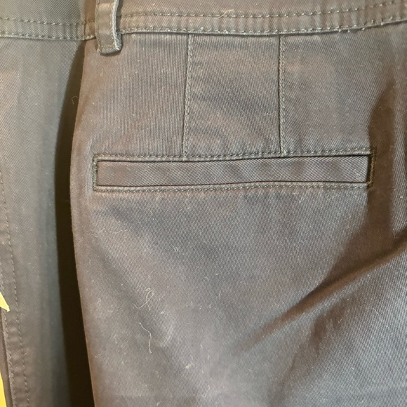 TALBOTS SZ 16 Navy Wider Straight Leg Slit Pockets Stretchy Trousers Pants NEW - Picture 8 of 10